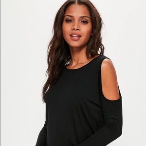 Black cold shoulder top by Mossimo